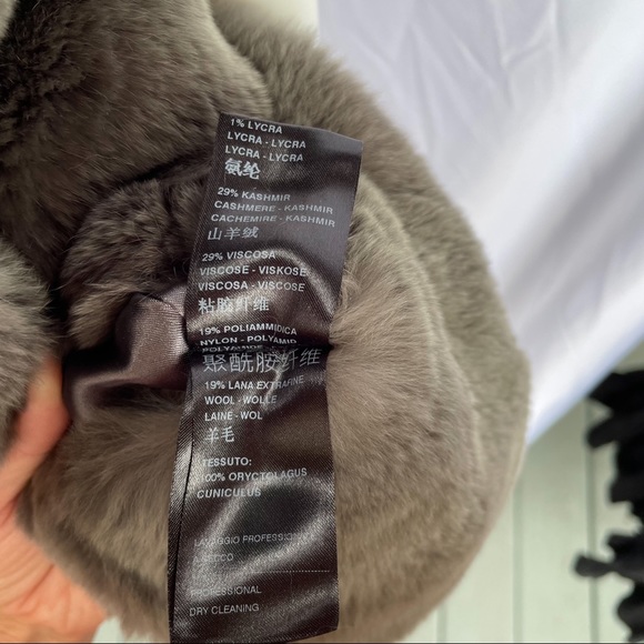 D.Exterior Rabbit Fur Vest in Gray Women Size M - Picture 14 of 15